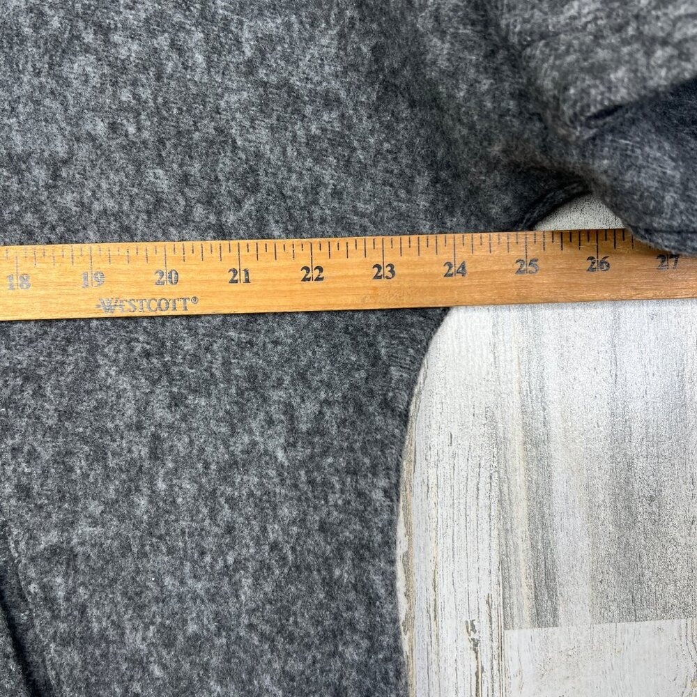 Michael Stars Sherpa Poncho Cape Cowl Neck Pockets Charcoal Gray Oversized Sz S - Picture 9 of 10